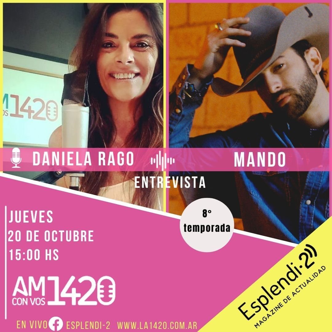 FCOM_mandistas's tweet photo. JUEVES 20 
entrevista con @musicmandomx 
NO SE LO PIERDAN!
 @agwprensaydesarrollo
15:00 hs con la conducción de @danielaragook por AM 1420 Radio Con Vos.
🎧 https://t.co/basjqV0c9v o Facebook Live: Esplendi-2 @carlosradios en la operación técnica

@Vicky_Roa 
@esplendi_2 https://t.co/0pnOKq4Hhk