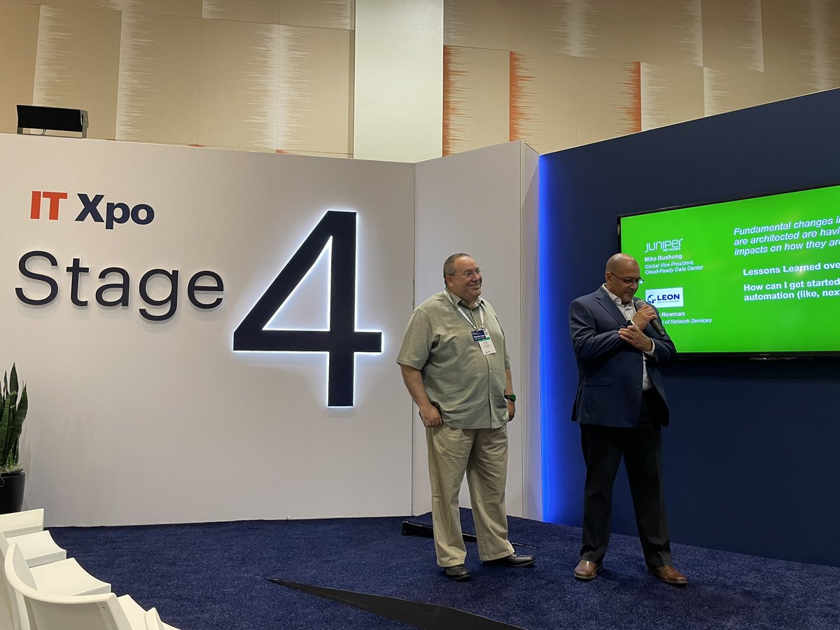 <a href="/LeonMedical/">LEON Medical Centers</a> Director of Network Services talking Security &amp; IT transformation to ensure patients can always get the care they need as soon as they need it #IoTSecurity #ZeroTrust #automation #threatawarenetwork @JuniperNetworks <a href="/Gartner_inc/">Gartner</a>