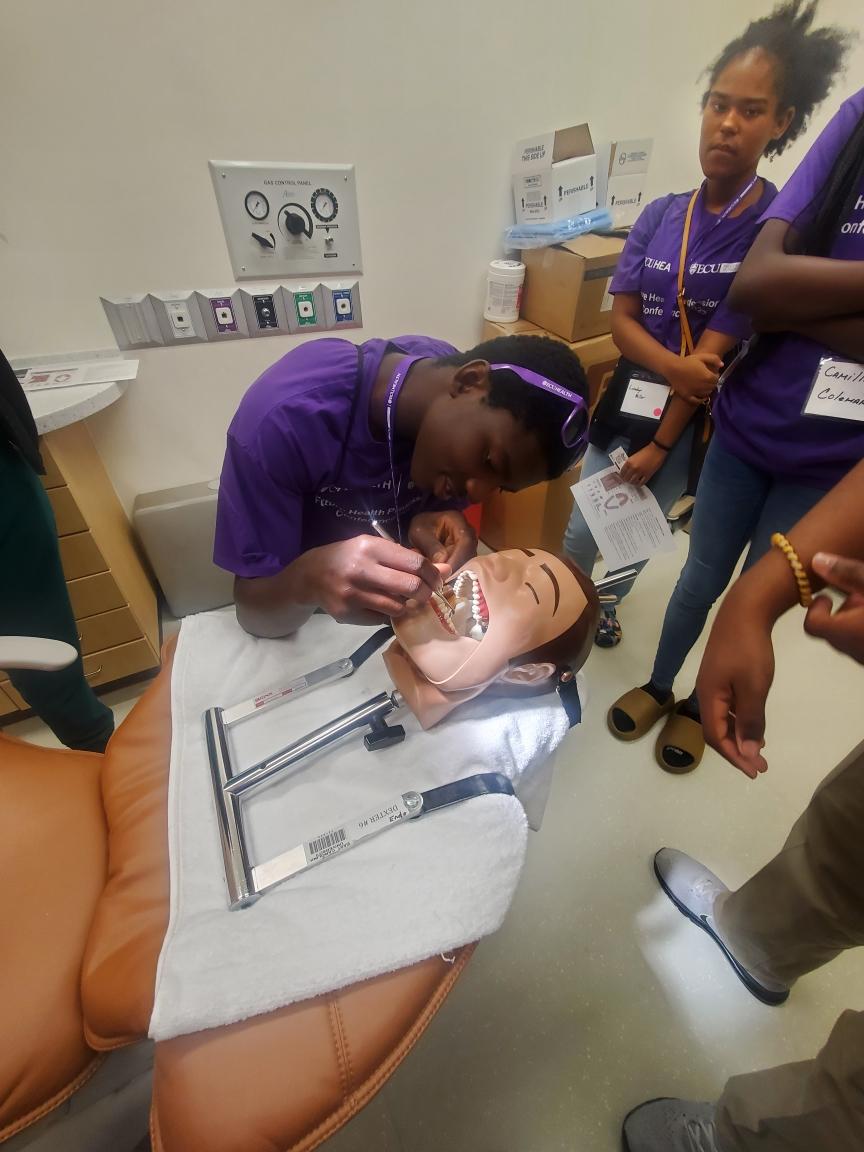 SchoolSnowden's tweet photo. Several of our middle school scholars had an opportunity to attend  ECU's Future Health Professionals Conference. Our scholars enjoyed their hands on experience. https://t.co/YaCf8U7MW9