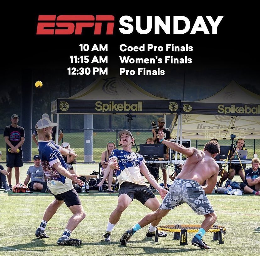 worldofroundnet's tweet photo. Plenty of matches will be streamed live this weekend including all day Saturday! Sunday’s matches will even be streamed live on https://t.co/pj3kcxLsq6 @Spikeball @espn 

https://t.co/Ytm81R7L3s https://t.co/Tdi3PpTzfY