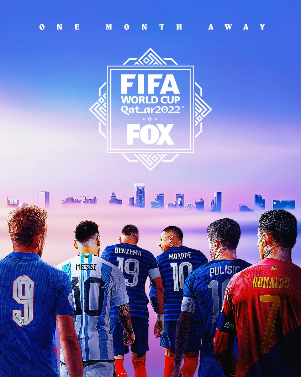 FOXSoccer's tweet image. WE'RE ONE MONTH AWAY FROM THE 2022 FIFA WORLD CUP! 🌍🏆⏳