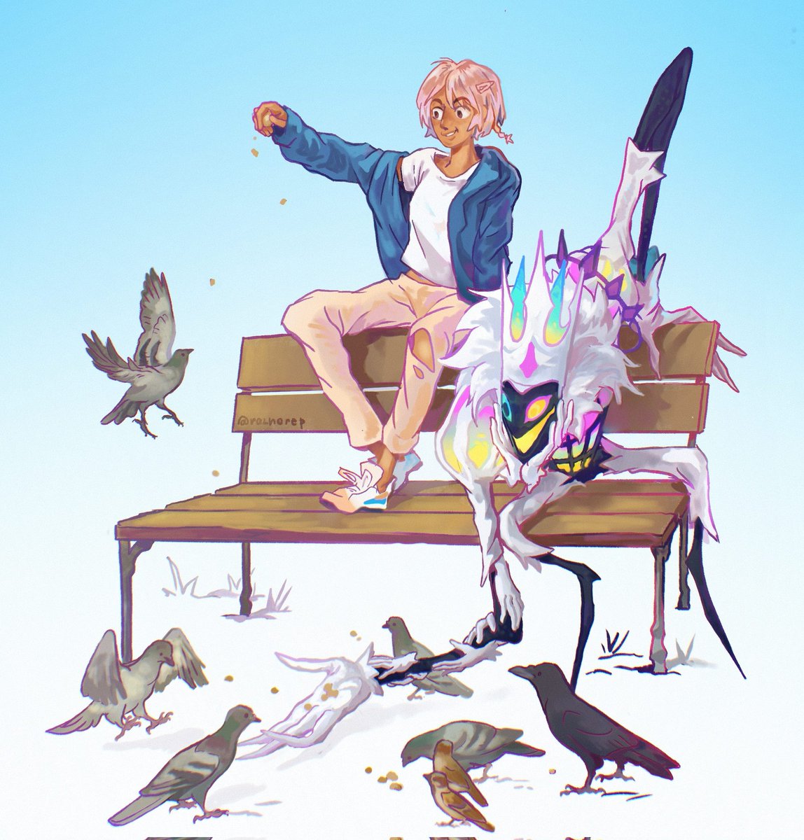 raznorep's tweet photo. @Necrit94 Hi! I don't know if you recall, I did the fanart that you used for your 100k t-shirt back in the day. I've learned a lot since and would love to collaborate :> https://t.co/rFa93Cvp0s