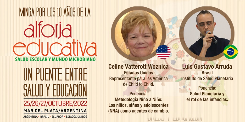 react_latina's tweet image. En el Encuentro "Minga por los 10 años de la Alforja Educativa:Un puente entre salud y educación", contaremos con representantes de instituciones académicas  vinculadas a la educación de las infancias y  la promoción de salud.
🗓25, 26 y 27 oct/  Universidad de Mar del Plata.