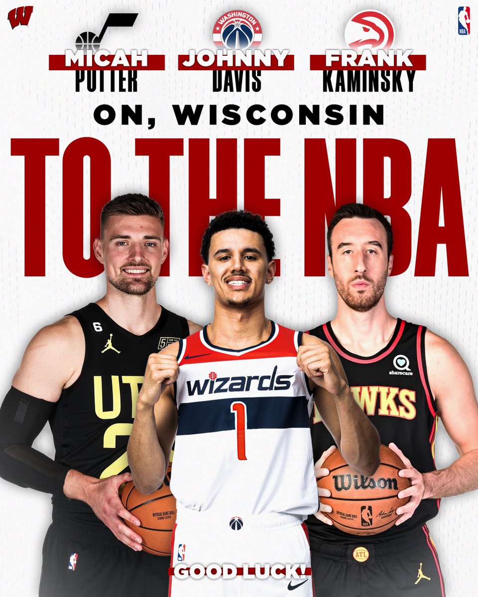 On, Wisconsin to the NBA Have a great season, fellas! 👊