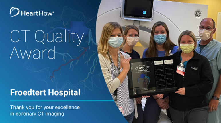 We're excited to share that @Froedtert Hospital in Milwaukee, WI has earned the #HeartFlow CTQ Award for the second time for Q2. Congratulations!