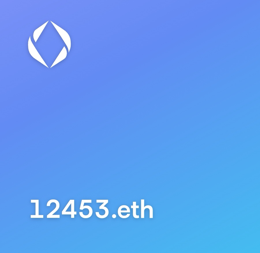 Welcome 12453.eth 🥰🥰🥰

#eth #EthereumNameService #domainsforsale #Domains #ENS