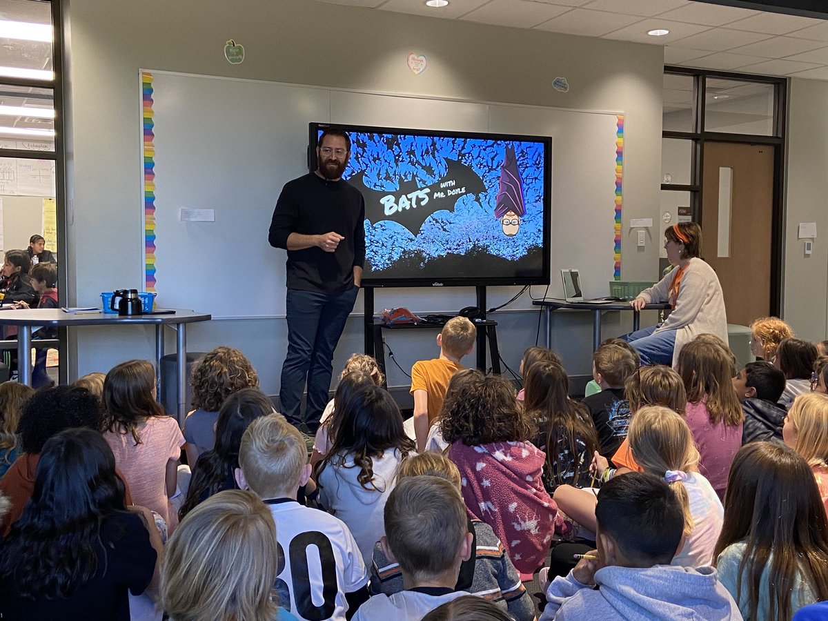 MrsKPirani's tweet photo. What an amazing kick off to our Bat STEM Design Challenge! Students and teachers learned so much about bats! We are so grateful to @_PeterDoyle for sharing his knowledge and experiences! @canSTEM #BeCannonProud https://t.co/8unRb8rYGE