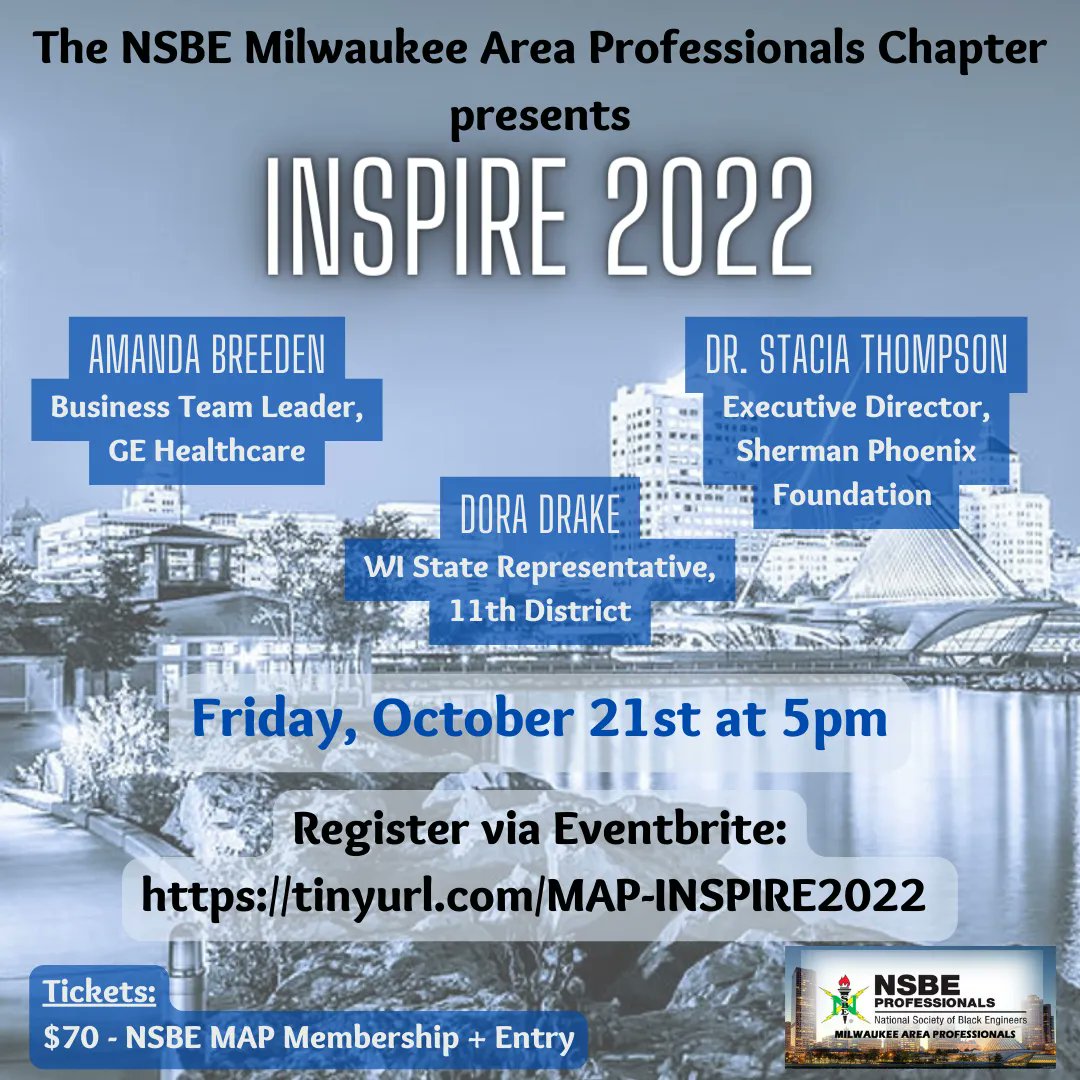 MAP_NSBE's tweet photo. Introducing our esteemed panelists for INSPIRE in TWO DAYS! Amanda Breeden, Dora Drake, and Dr. Stacia Thompson! 

Join us Friday, October 21st! 

Register at https://t.co/ilh9dXfnd6

#BlacksInSTEM #BlacksInTech #INSPIRE2022 https://t.co/PUxsaoNN5s