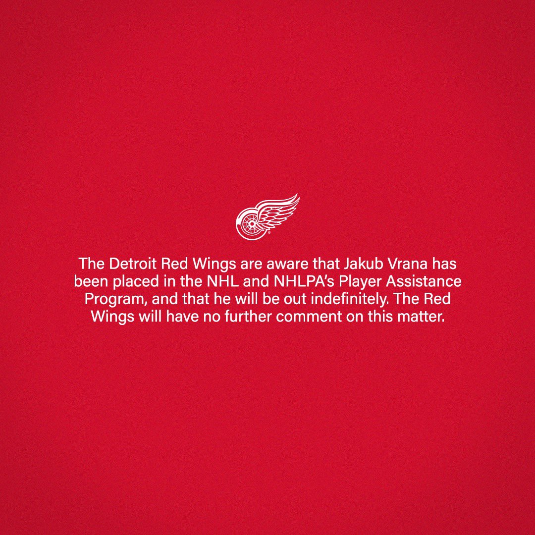 Detroit Red Wings (@DetroitRedWings) on Twitter photo 2022-10-19 22:55:05
