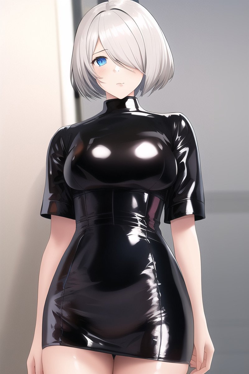 discoteque3's tweet photo. Well? Which 2B do you prefer? Dress or leotard?

#NovelAI 
#NovelAIDiffusion https://t.co/T5G8msufXA