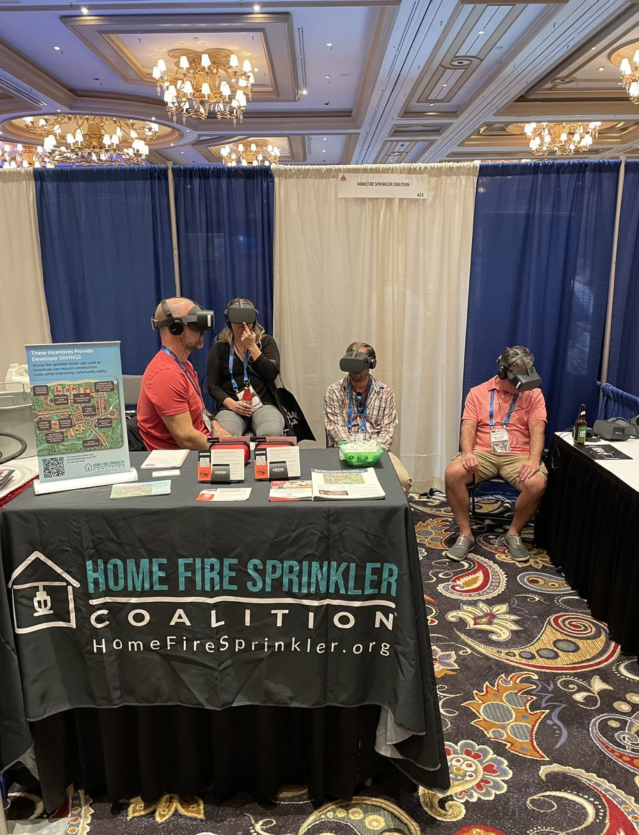 HFSCorg's tweet photo. Last chance at #AFSA41 to experience a virtual home fire & fire sprinkler activation. Stop by booth 623 today - Lisa and Marny will show you this new, better side-by-side. https://t.co/CEhfa9c0XN