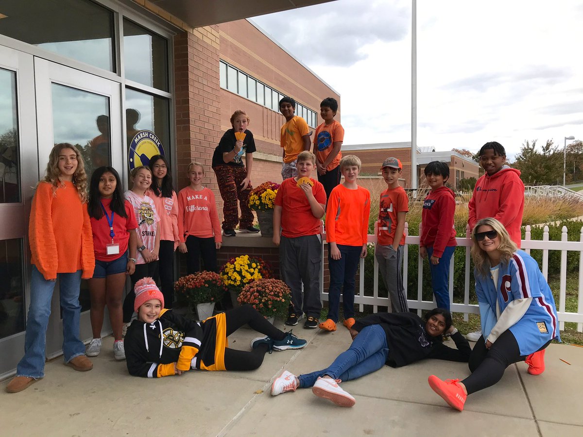 DASD_ShDunn's tweet photo. Wearing orange for Unity Day at @Downingtown6GC! It’s important to show kindness and acceptance every single day! And of course I had to rep the @Phillies too! #NarwhalNation #DASDPride #Phillies https://t.co/hHaCqZgFox