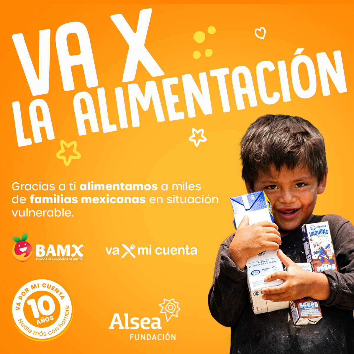 Red_BAMX's tweet photo. Aún hay mucho por hacer, tú también puedes poner tu granito de arena comprando #ProductosConCausa. Hoy va por las familias mexicanas #VaX10AñosMás. Conoce más de @VaXMiCuenta  en https://t.co/r2Z0LRL10r 
.
.
#NadieMásConHambre #VXMC #JuntosContraElHambre https://t.co/iZ4cUc8AMH