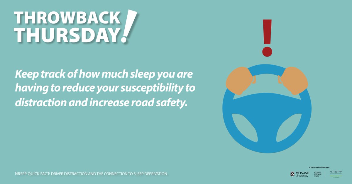 NRSPPaus's tweet photo. Driver distraction is one of the biggest causes of serious injuries and fatalities on Australian roads. In fact, research estimates that 1 in 4 vehicle crashes on our roads involve distracted or inattentive drivers.
#RoadSafety #Driverdistraction #ThrowBackThursday https://t.co/CqK2Xit94h