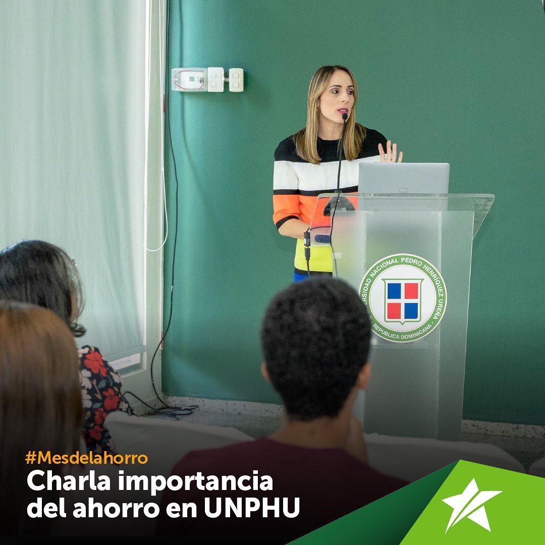 PromericaRD's tweet photo. Continuamos celebrando el #Mesdelahorro, en la tarde de ayer tuvimos el privilegio de impartir nuestra segunda charla en universidades, esta vez a los estudiantes de la @UNPHU, donde nuestra Gerente de Productos y Banca Seguros @elicomrd compartió brillantes y prácticos consejos: https://t.co/GvFrr66v2y