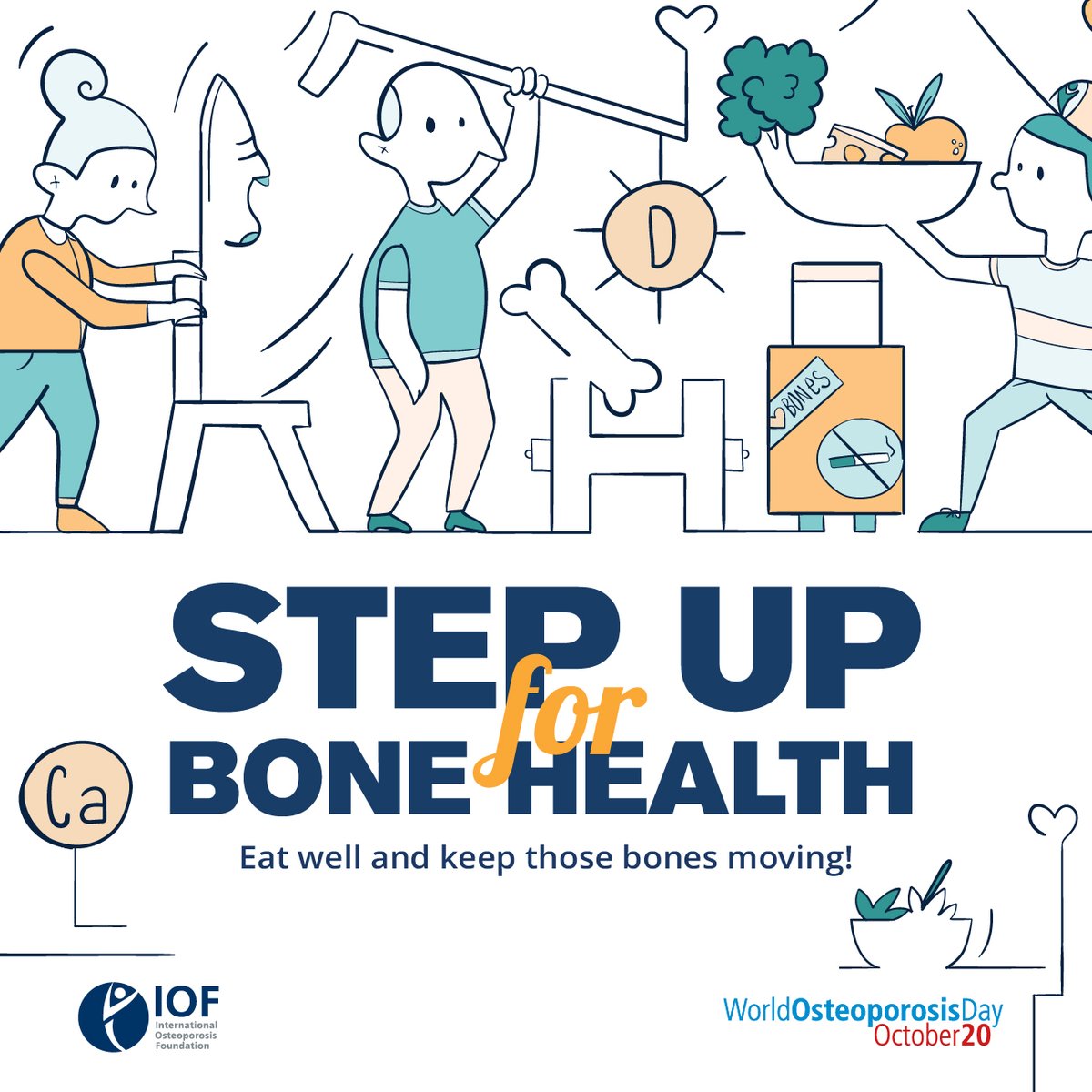 Worldwide, one in three women &amp; one in five men aged 50 years &amp; over will suffer an osteoporotic fracture. 

Osteoporosis causes bones to become weak &amp; fragile, causing them to break easily.

Learn more about osteoporosis this #WorldOsteoporosisDay here worldosteoporosisday.org
