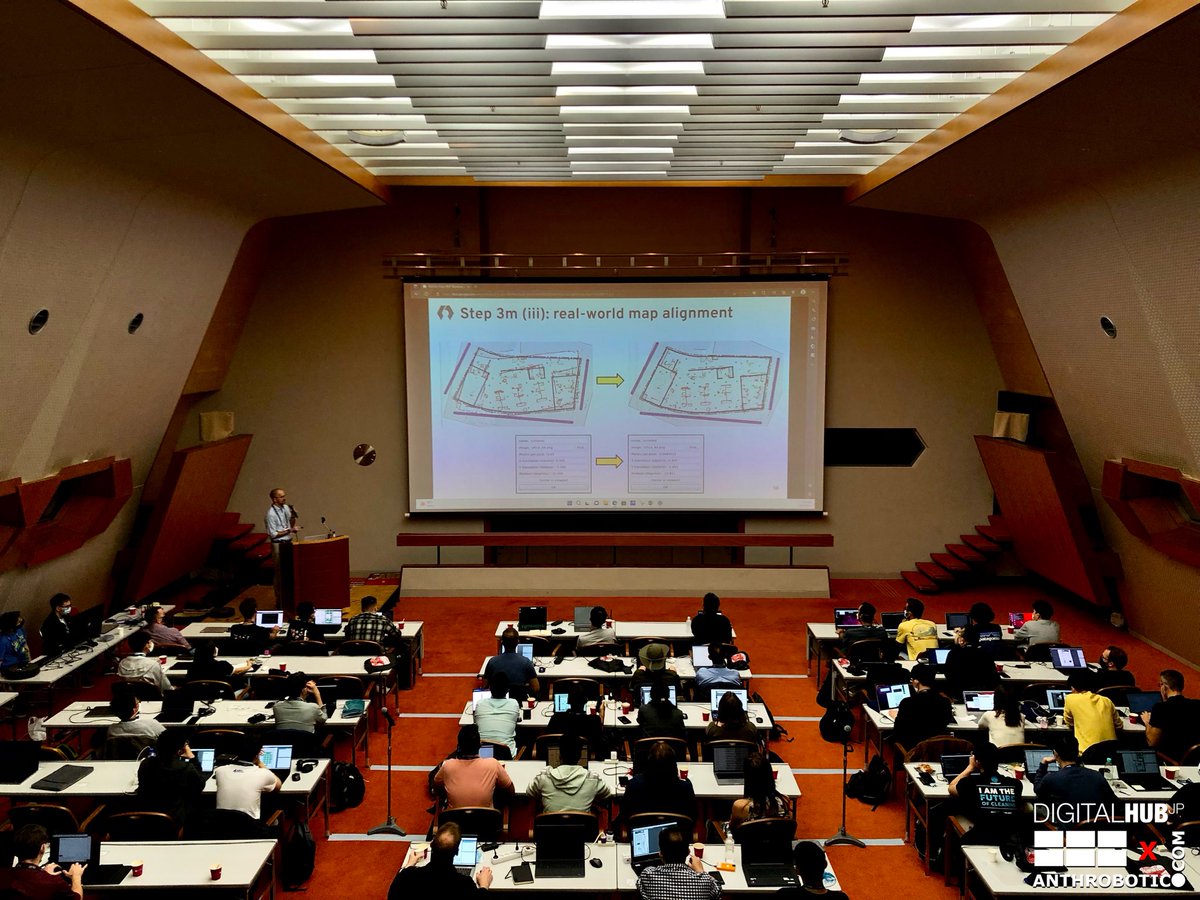 #ROSCON 2022: DAY 0 - WORKSHOPS
With DAY 1 about to begin, a quick look at yesterday’s packed workshops. 

NOTE:
Sound of a large room full of @leggedrobot’s Mini Puppers slowly coming to life: Recommended!
• • •
#ROS #ROSCON2022 #ROBOTS #JAPAN  — <a href="/digitalhubjp/">DIGITALHUB.JP</a> x @anthrobotic