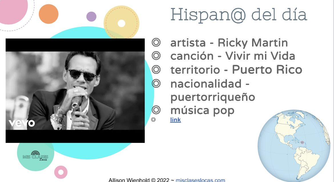 Hispanic Heritage Month musical bracket has officially concluded! And the winner is… ¡Puerto Rico! This song was included at the request of a student who’s family is from Puerto Rico. #langchat #HispanicHeritageMonth <a href="/MisClasesLocas/">Allison - Mis Clases Locas</a>