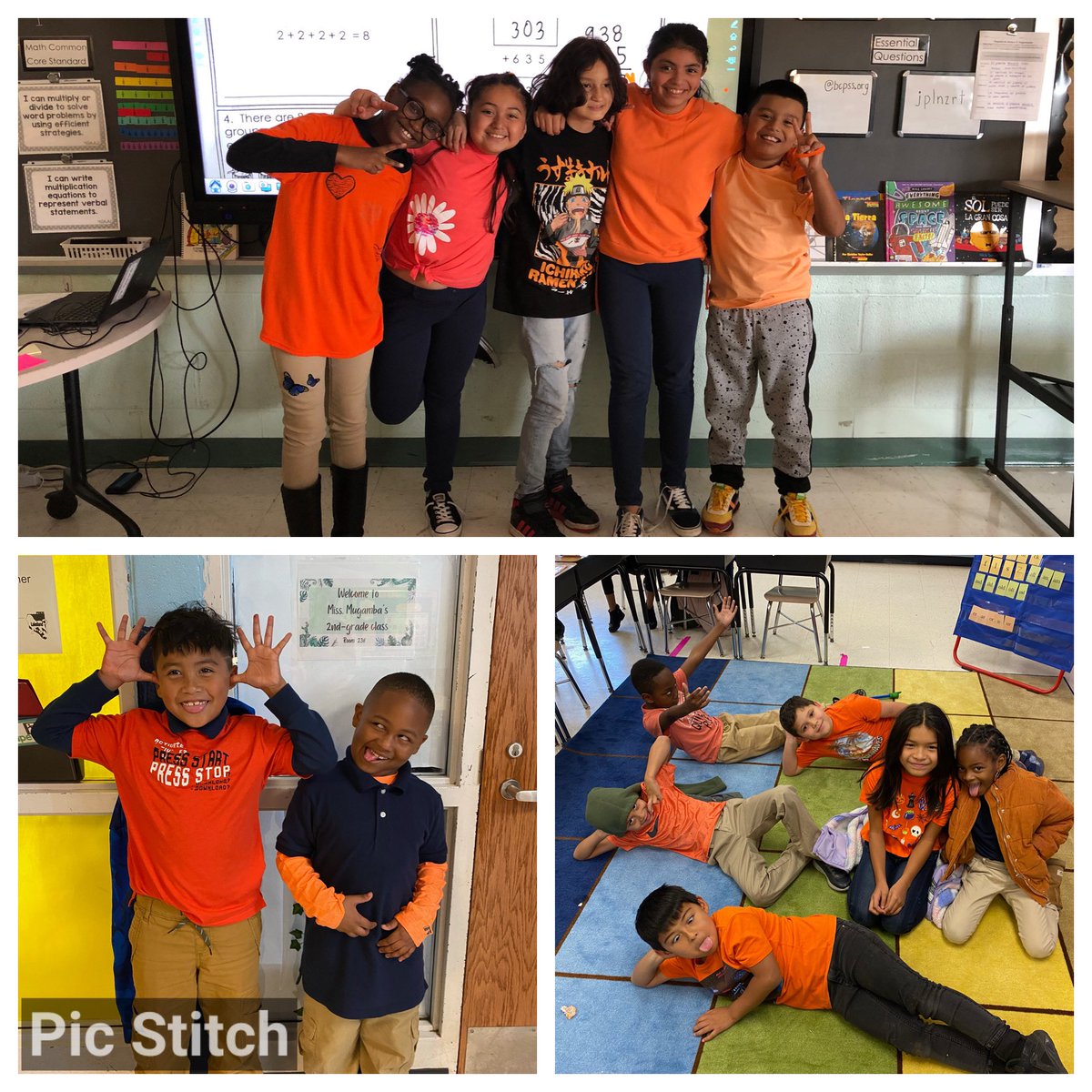 HeyMsHobbs's tweet photo. A lot of orange @LakelandSchool today for #unityday. We stand together to stand up for bullying by showing acceptance, inclusion and kindness today and every day! @BaltCitySchools https://t.co/TlCLZkc9Mm