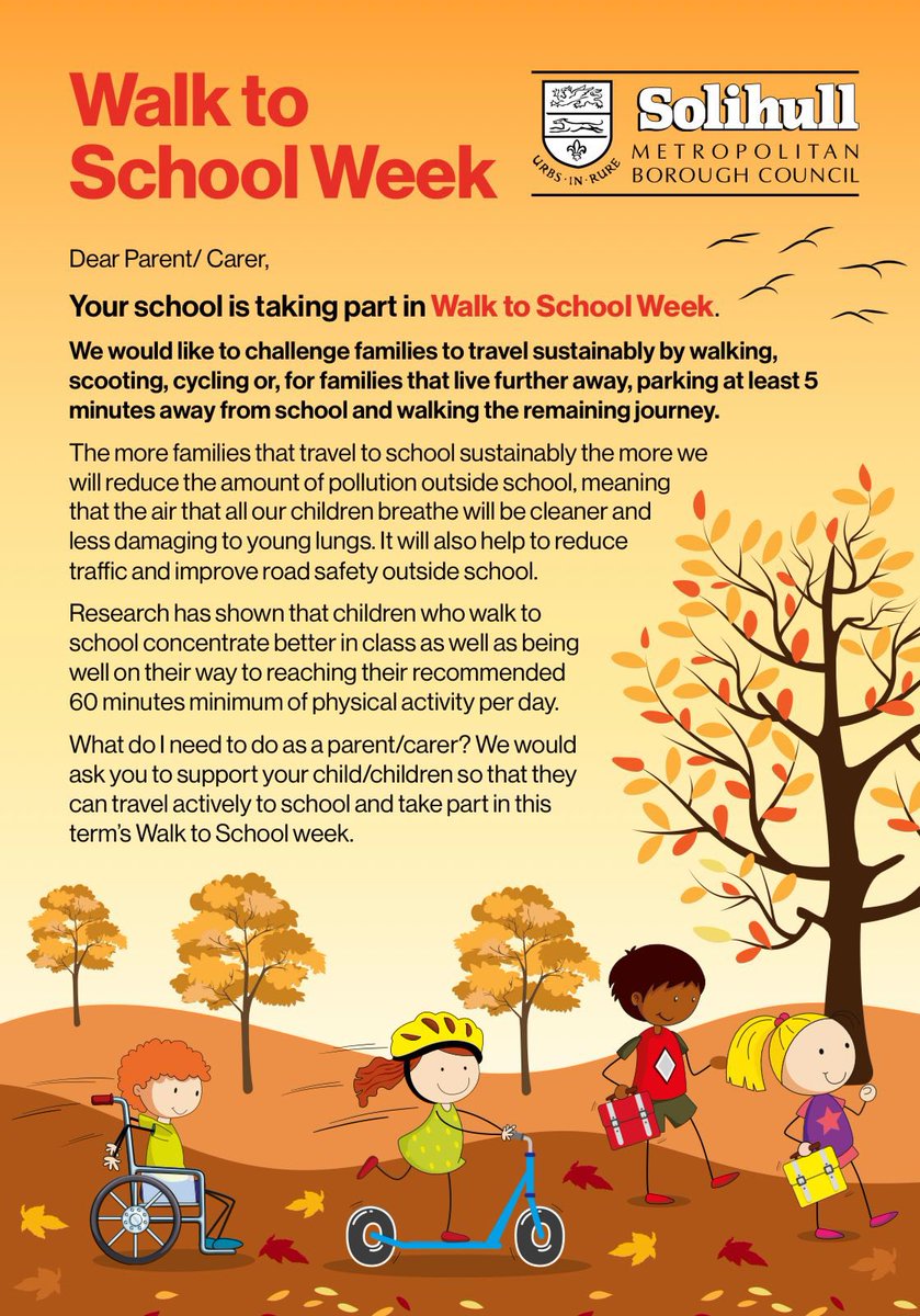 TidburyGreen's tweet image. Thank you to all those who are taking part in Solihull’s Walk to School Week so far this week 🛴 #staysafegetactive @SolihullCouncil