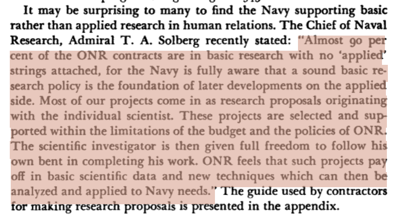 Preface by Harold Guetzkow. Most people have no idea how much of the United States' technological advantage still rests on the basic 'no strings attached' research done under the sponsorship of ONR, AFRL, DARPA and co.