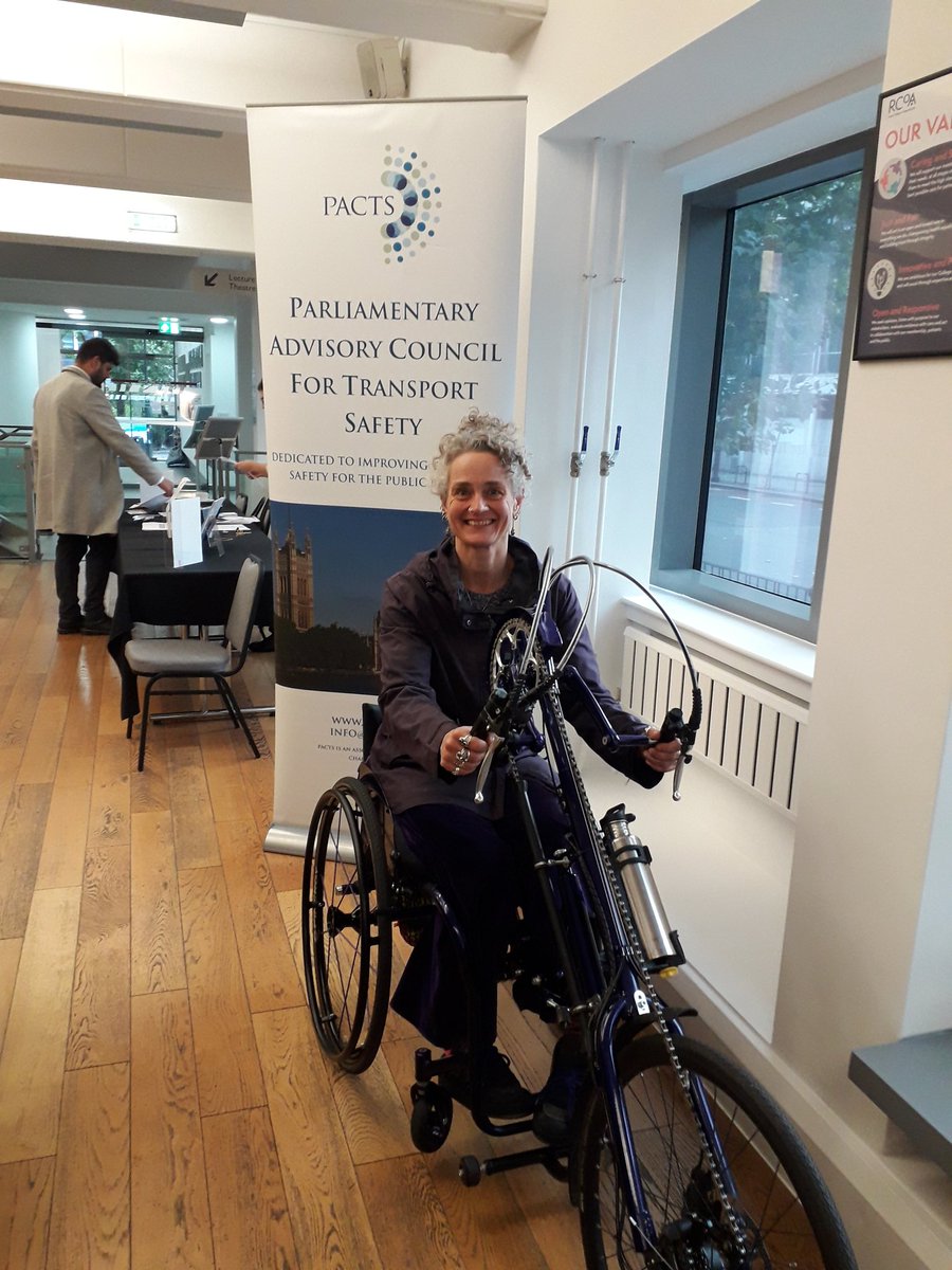 PACTS's tweet photo. Interesting to hear from @KayInckle how cycles are important mobility aides to many disabled people. #PACTSconf @allpartycycling https://t.co/nTp07y2t0Z