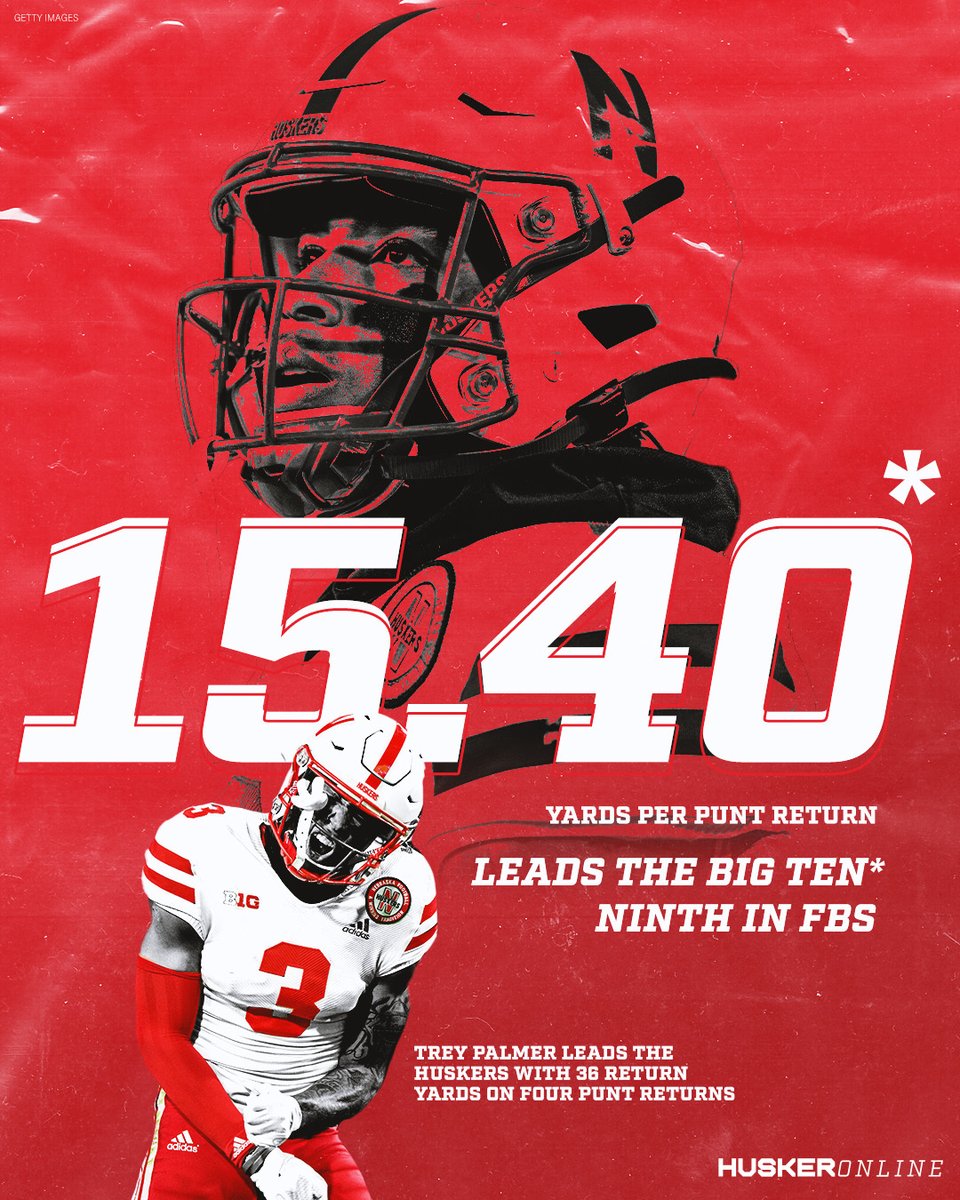 Nebraska is leading the Big Ten and is ninth nationally in yards per punt return.