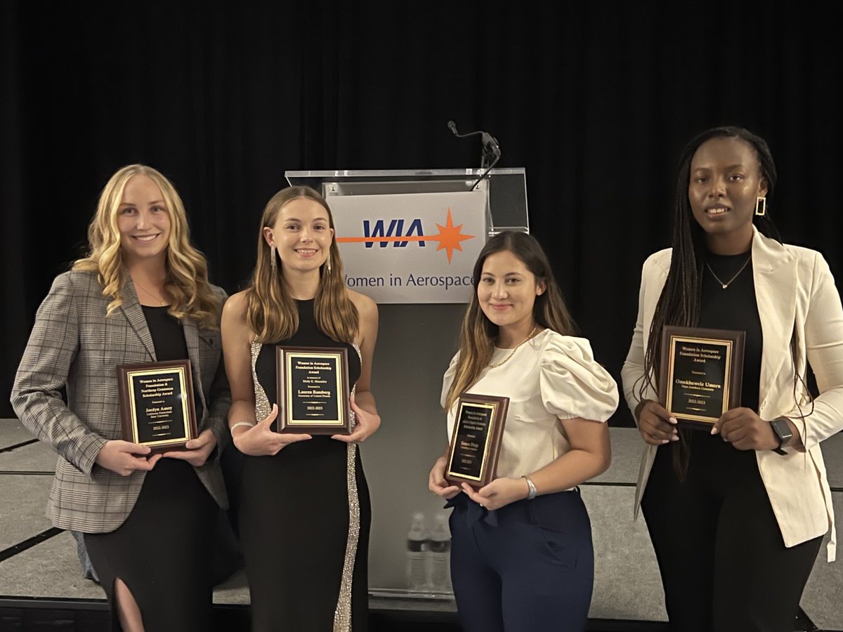 Congratulations to one of our aero students! Jordyn Amoy was given the opportunity to fly to D.C this past week to attend the Women in Aerospace Awards Ceremony &amp; Dinner! Jordyn was awarded an academic scholarship as well.