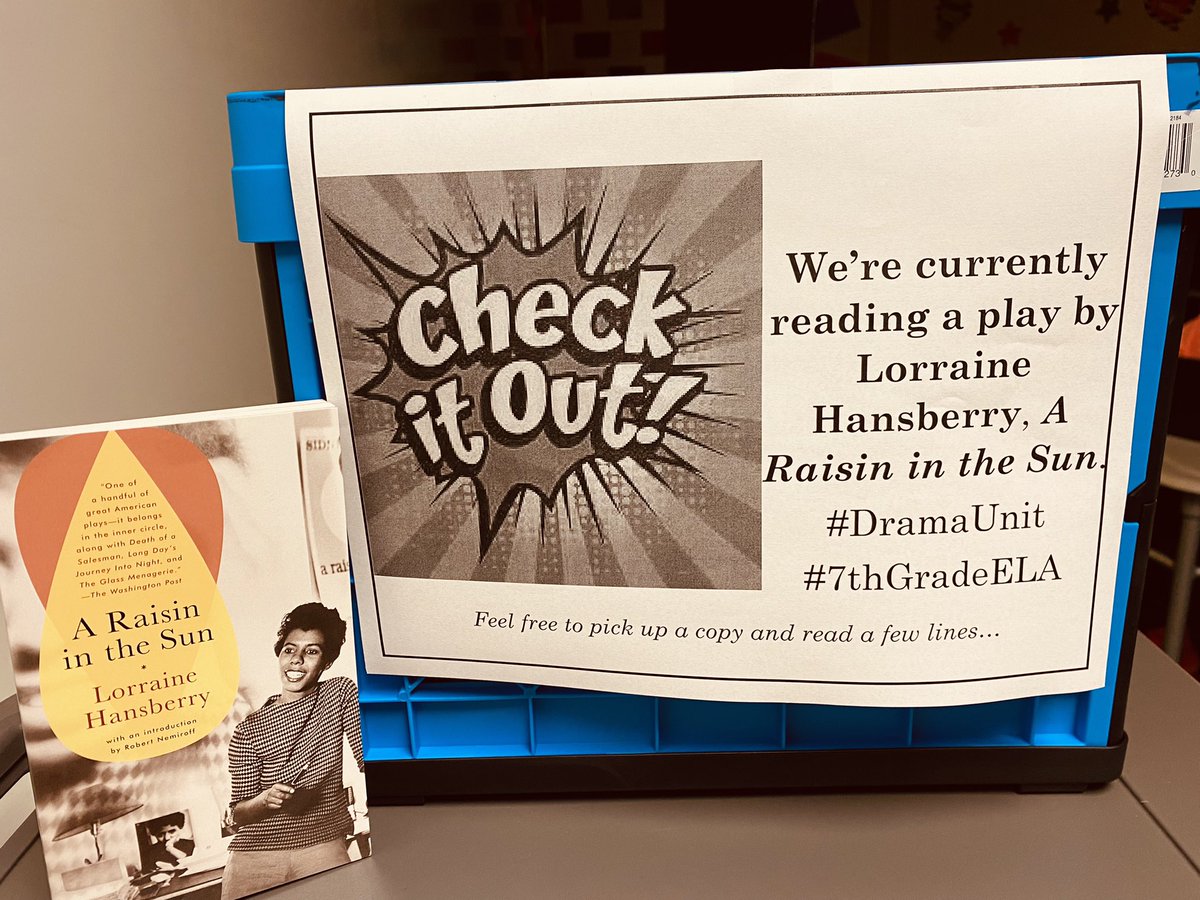 ELARSuperstar's tweet photo. We’ve made it to our “Character and Conflict” Unit of @Amplify! The students are excited about reading this classic!! We love it here!! @WellsWolverines #ela #rla #ElaRocks #litCrew #amplify #ARaisinInTheSun https://t.co/z7JQR37sHr