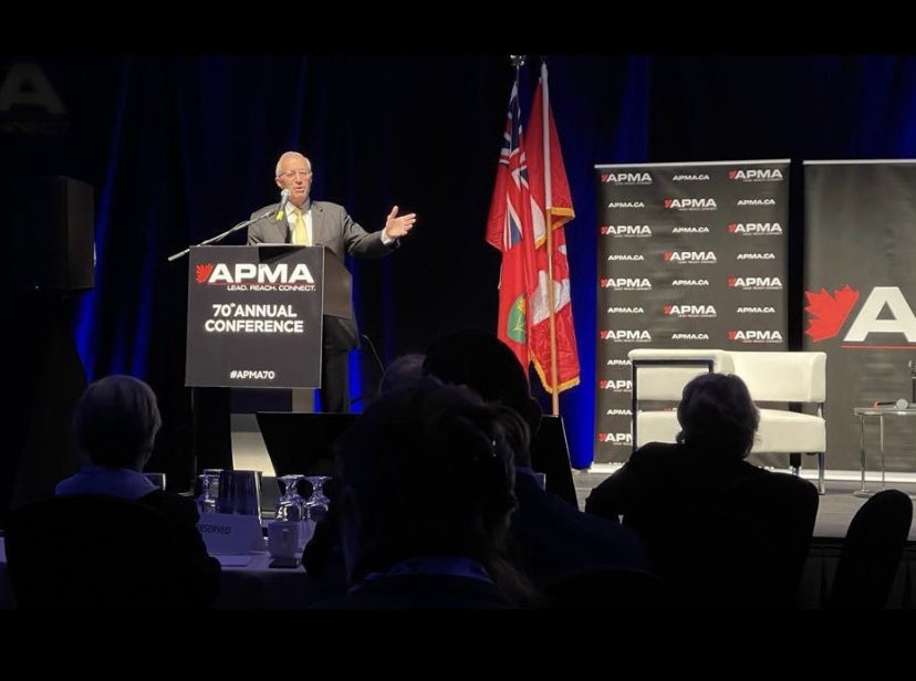 Great to see <a href="/VictorFedeli/">Victor Fedeli</a> speaking about the importance of good jobs and a healthy automotive industry in Ontario. Happy to connect to industry at the <a href="/APMACanada/">APMA Canada</a> 70th Annual Conference on #skilledtrades <a href="/HIEC_appsearch/">ApprenticeSearch.com</a>