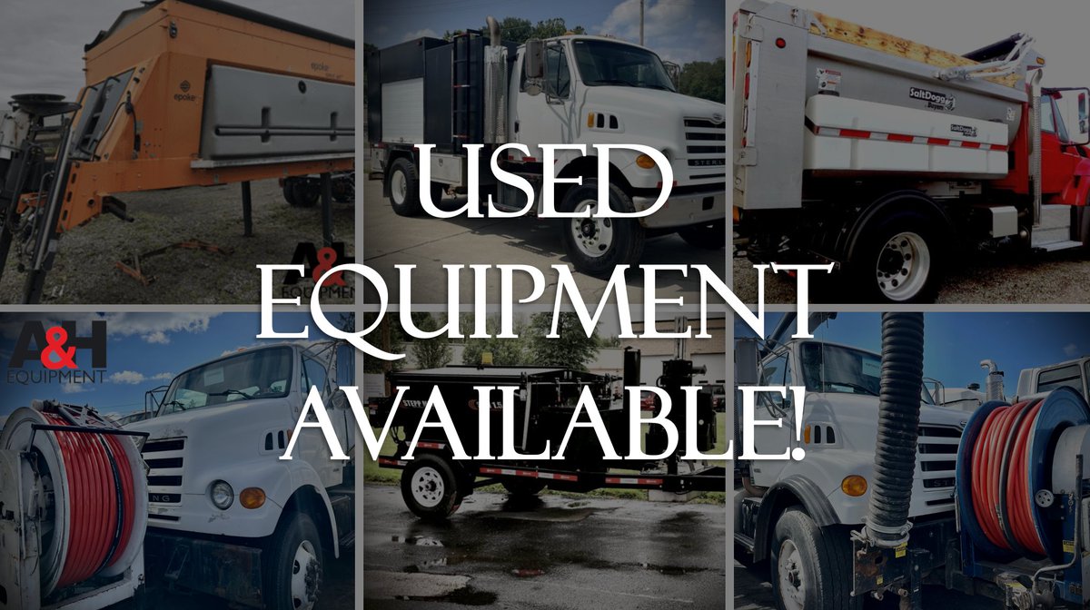 Need Equipment Quick?? 

New units have been added! View our pre-owned inventory 👉 ahequipment.com/used-equipment/ 

Contact Us Today! 800.753.7566
#ahequipment #usedequipmentforsale #preownedinventory #industryleadingequipment #sewercleaning #asphaltmaintenance #wearehereforyou