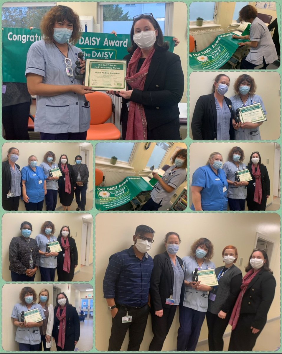 The Daisy Healer's Touch Award 🌼 being presented to our OPD RGN Nicole by @AnnMarieMullig2 😊 Nicole truly deserves this award&amp;it is fantastic to know patients also acknowledged her dedication to deliver best care.<a href="/suzanne_moore21/">Suzanne Moore</a> <a href="/DAISY4Nurses/">DAISY Foundation</a> #staffrecognition #magnet4europe