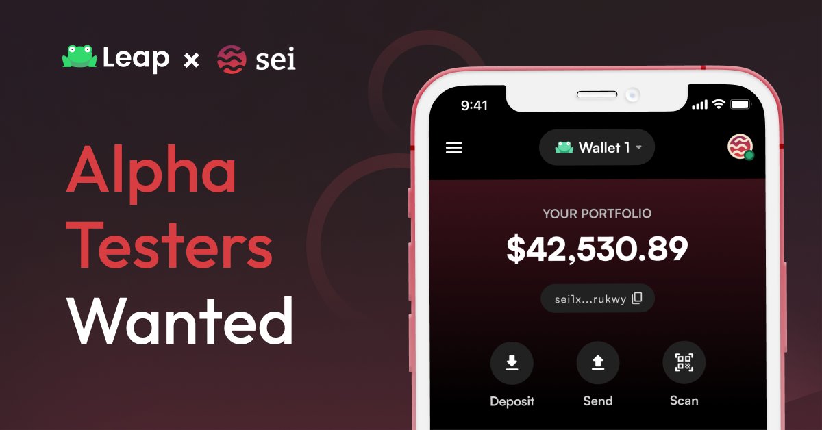 Listen up Sei community!

Want to be the first to experience Sei on Leap's iOS &amp; Android mobile apps?

20 RTs will be considered to get a DM from <a href="/leap_cosmos/">Leap Wallet Intern</a> account with a exclusive beta link 🔥

Go get itttt 🚀