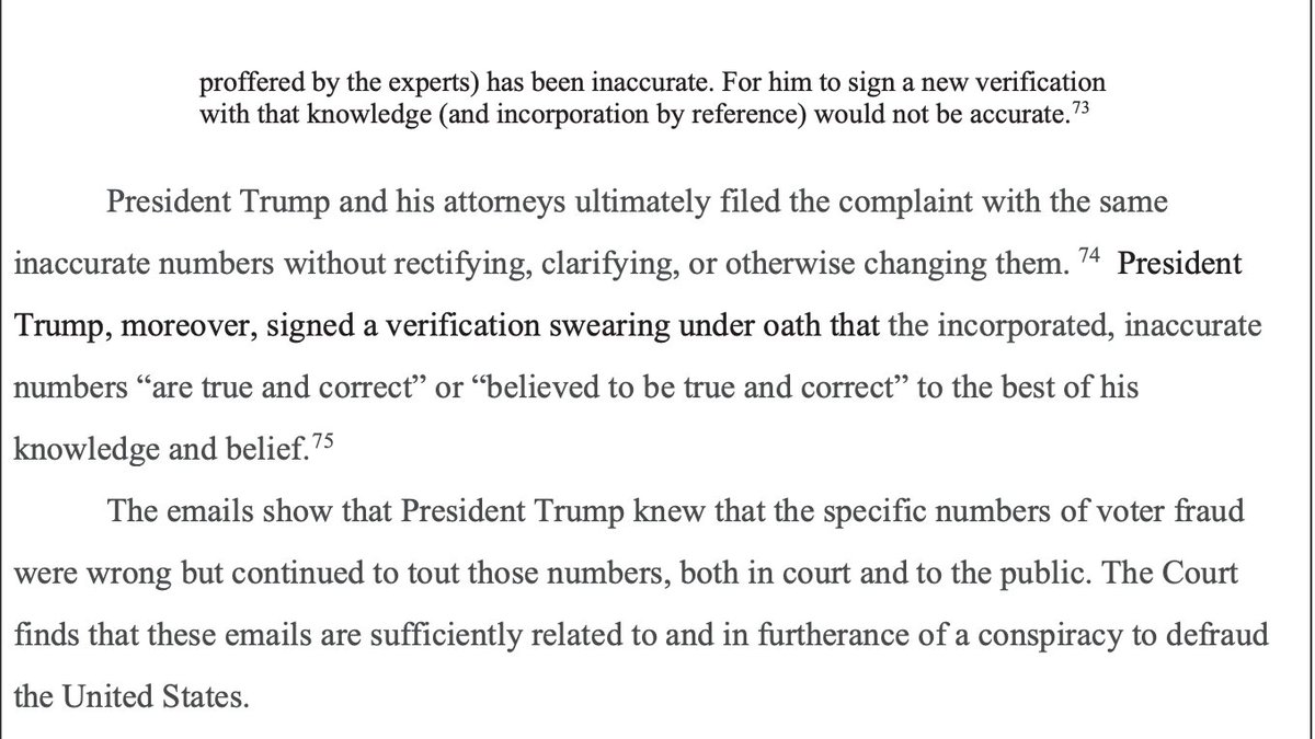 Judge Carter finds that Trump lied in GA lawsuit, releases related emails under crime-fraud exception.. 

storage.courtlistener.com/recap/gov.usco…