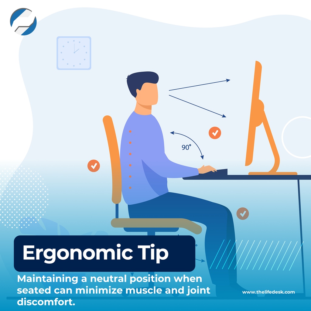 Here's a tip to get you through your workday: Improving your posture while working can drastically improve your productivity and overall stress.