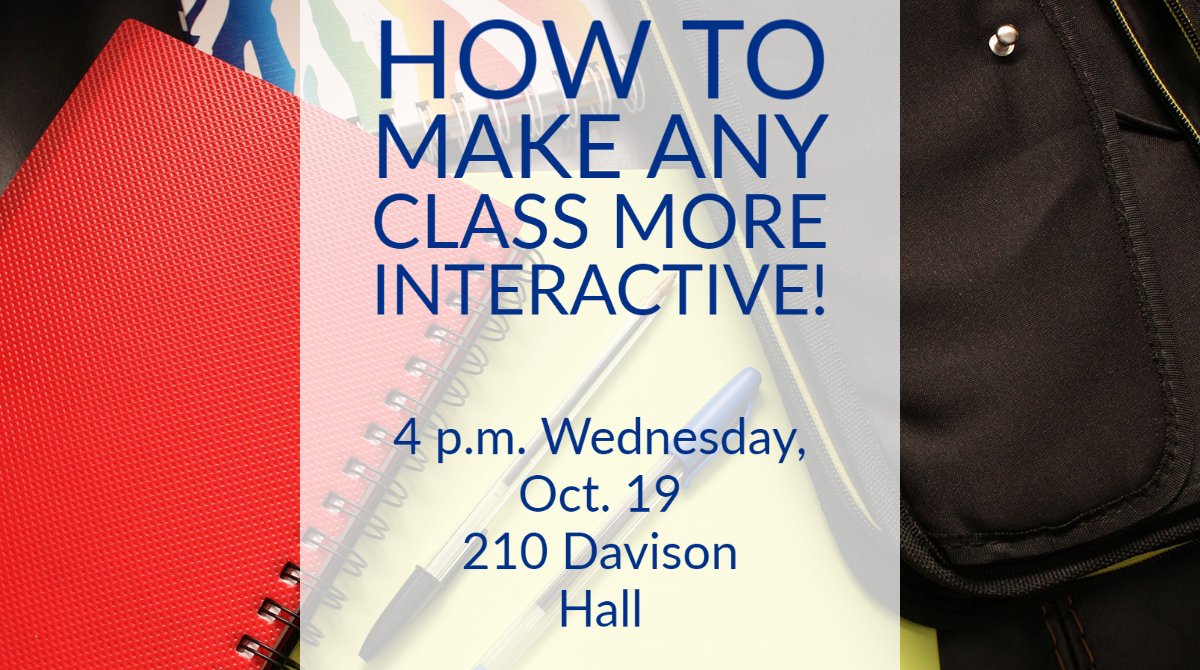 BarcCommons's tweet image. Today at 4 in the BARC COMMons!  Dr. Christopher Deal will demonstrate and discusshow to make classes  more interactive through warmups, group work and more!