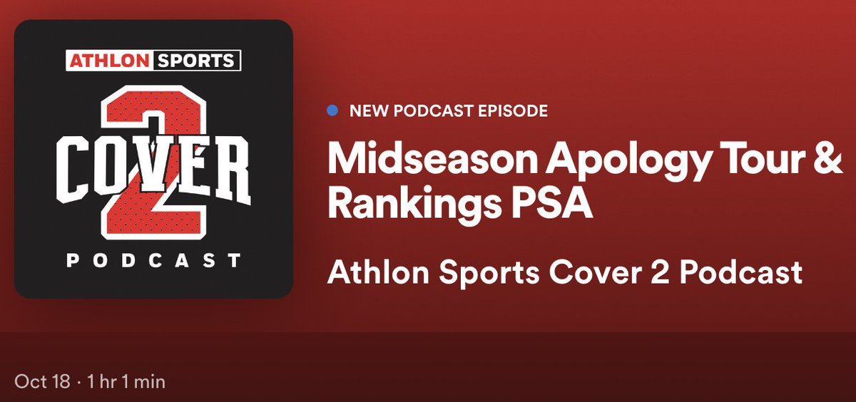 🚨 Week 8 Starting 11: 🚨 1 UCLA-Ore 2 Texas-Ok St 3 KSU-TCU 4 Miss-LSU 5 Clem-Cuse 6 Miss St-Bama 7 Minn-PSU 8 Pur-Wisc 9 Iowa-OSU 10 TAMU-S Car 11 Kan-Bay Bonusode: Midseason Apology Tour and Rankings PSA w/ @AthlonSteven 🎧 apple.co/3MNJmAU 🎧 spoti.fi/3ESkw0H