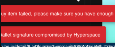thebryanjun's tweet photo. 1. @MagicEden owns @coralcubenft 
2. You use @hyperspacexyz to buy @MagicEden listings and then try @coralcubenft to buy @MagicEden listings, you will face this 
3. @MagicEden blocks you if you use @hyperspacexyz 

Welcome to Interoperability https://t.co/4MXy0IJXvz
