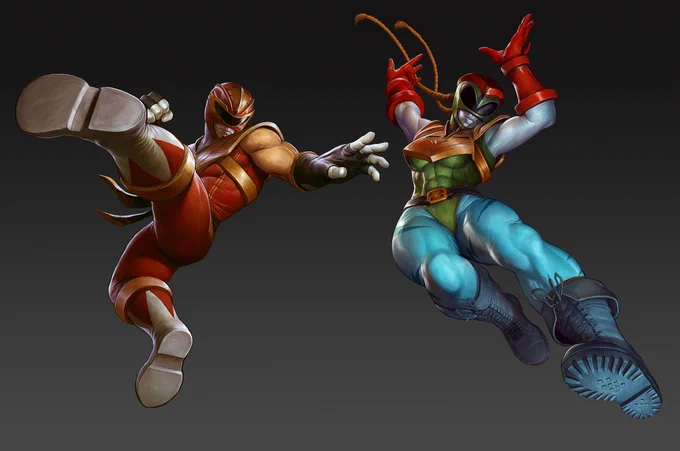 some work I did for Hasbro on the Power Rangers x Street Fighter Lightning Collection packaging 