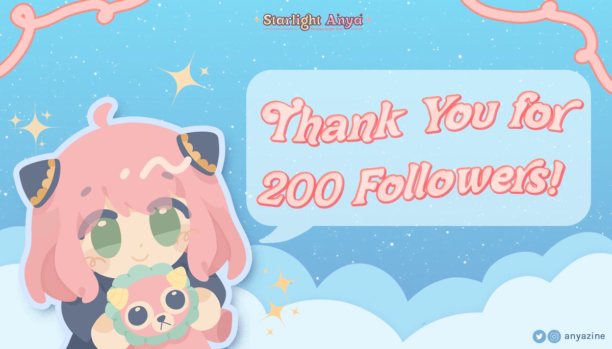 AnyaZine's tweet photo. 🌟 200 FOLLOWERS! 🌟 

We're giving out Stella Stars all around! THANK YOU, agents, for helping us build our organization to 200! https://t.co/eoci7CQG4Z