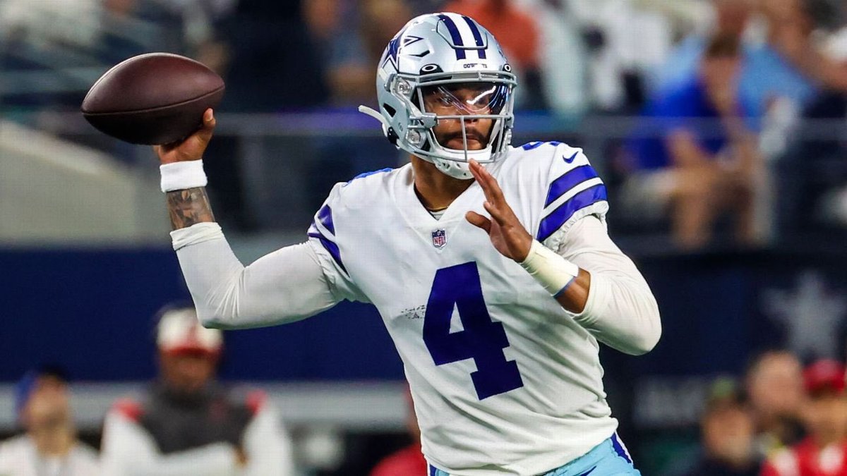 UnderratedNFL's tweet photo. Welcome to week 7! Bye weeks are happening this week. For my QB pick I went with @Dak from the @DallasCowboys. He will be returning this week going against the @Lions. He should have a significant role in the offense this week as Detroit is allowing the most PPG in the NFL. https://t.co/qqkzCiHOMn