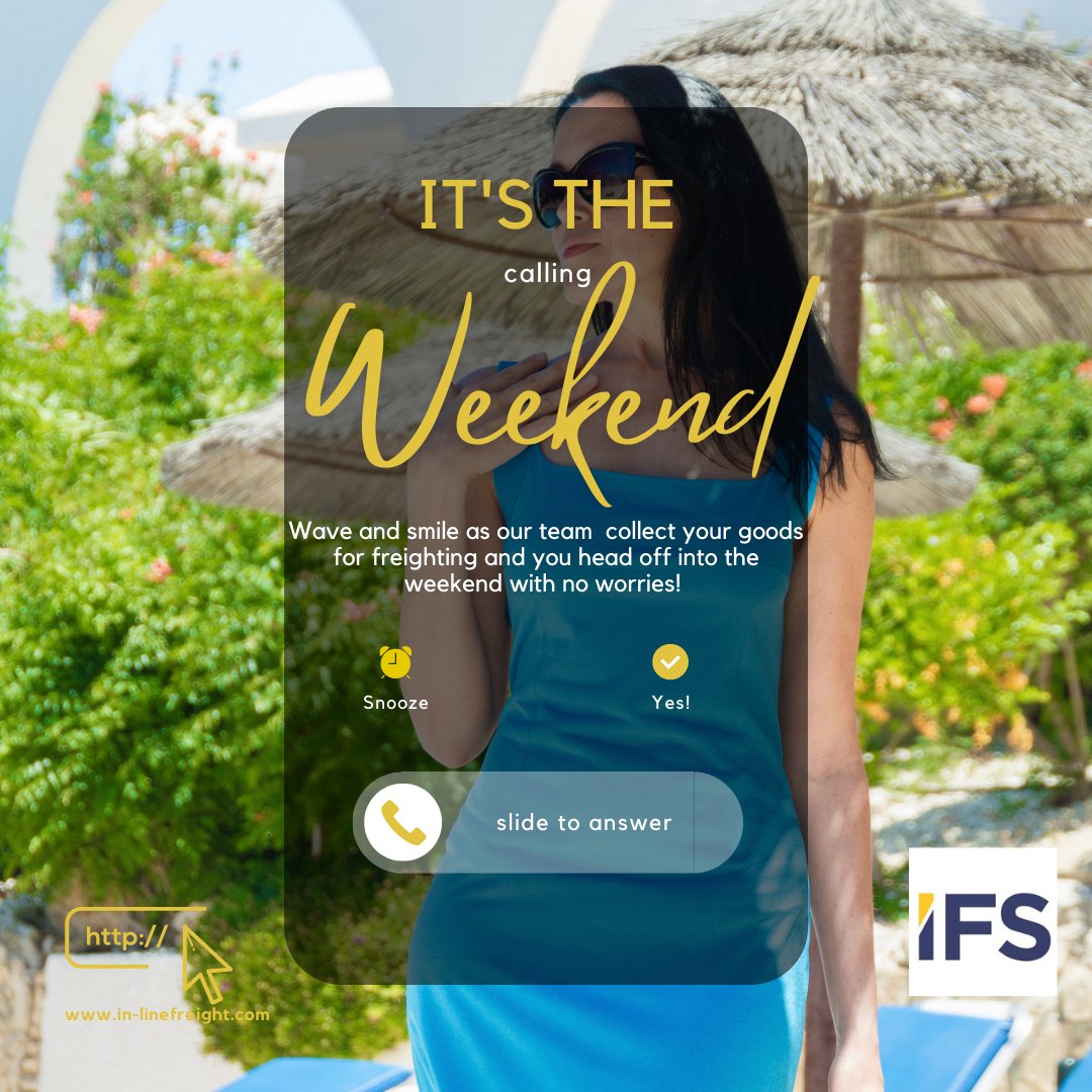 inlinefreight's tweet photo. Weekends are certainly not the time for you to be worried about your package delivery - all you have to do is wave and smile as our team collects your goods for freighting, and you head off into the weekend with no stress! 
#professionalinlinefreightsolutions #logistics https://t.co/Bpiu51hjJj