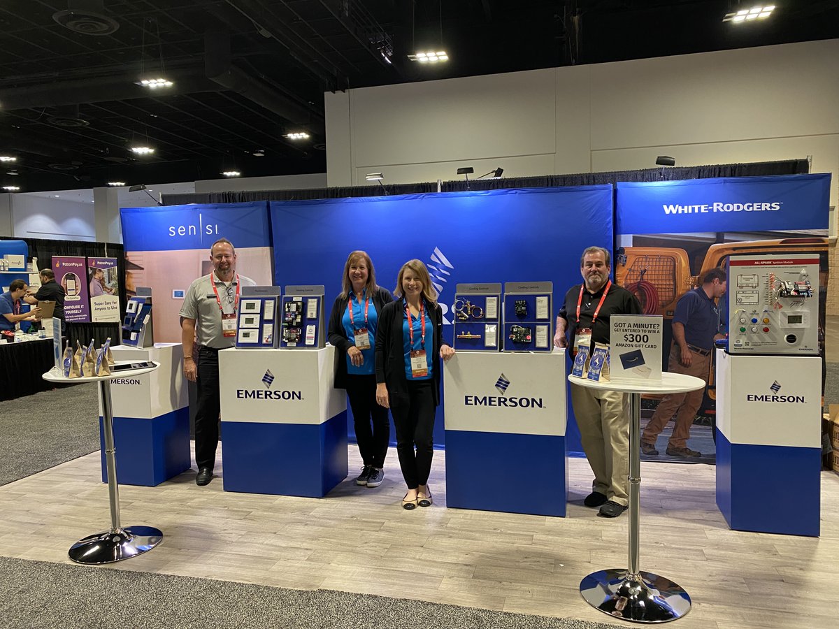 The Emerson team is excited to welcome contractors back to Service World Expo! Stop by our booth to learn about new universal heating controls and thermostats from Sensi and White-Rodgers.  #HVACR #Contractors #SWE2022