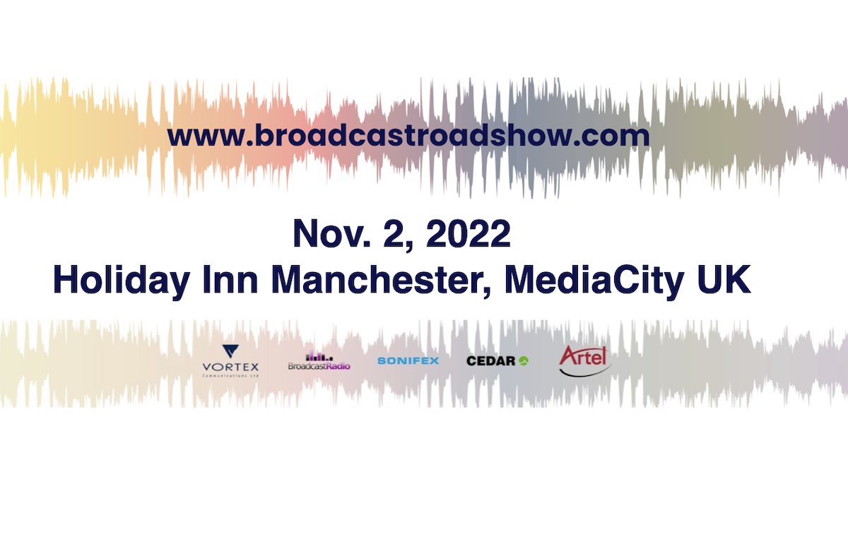 RedTech_News's tweet photo. The Broadcast Technology Roadshow visits MediaCityUK in Manchester on Nov 2. Exhibitors include #AngryAudio, #AquaBroadcast, @Artel_Video, @AurasPro, @BroadcastRad, @CEDAR_Audio, @SonifexLtd and @vtx_uk #BroadcastTechnologyRoadshow #Manchester #MediaCity

https://t.co/XLYzX5ZTgN https://t.co/KE8eznchBL
