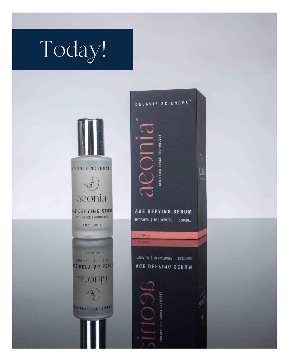 DelavieSciences's tweet photo. Aeonia Age Defying Serum is HERE! Welcome to a new frontier of skincare.
Click the link to learn more today!
https://t.co/iFWTr1wGU6
#antiagingskincare #delaviesciences #aeonia #skincarefromspace #skincare #skincarefromthestars #reverseaging https://t.co/BnXIP6qAsI