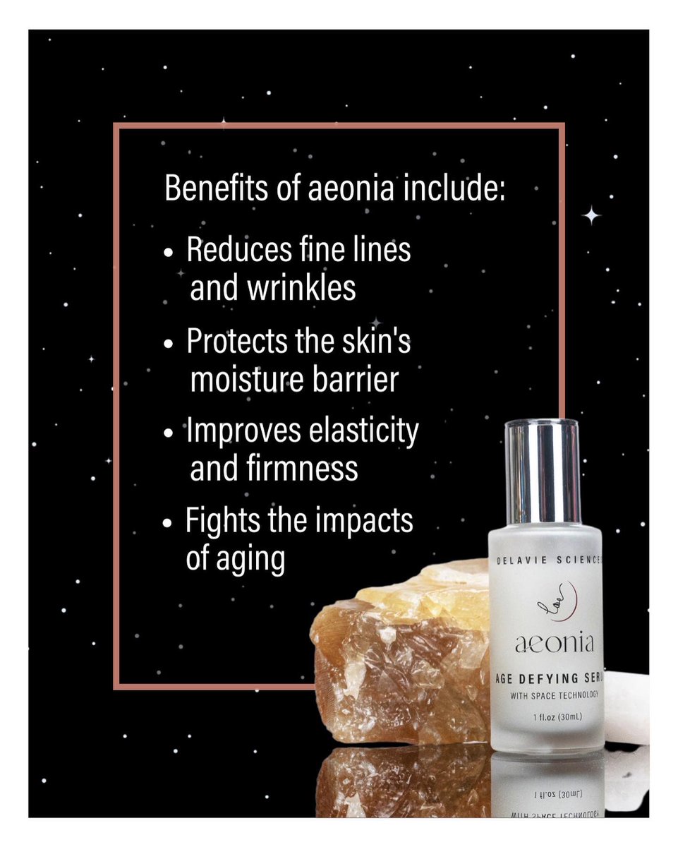 DelavieSciences's tweet photo. Aeonia Age Defying Serum is HERE! Welcome to a new frontier of skincare.
Click the link to learn more today!
https://t.co/iFWTr1wGU6
#antiagingskincare #delaviesciences #aeonia #skincarefromspace #skincare #skincarefromthestars #reverseaging https://t.co/BnXIP6qAsI