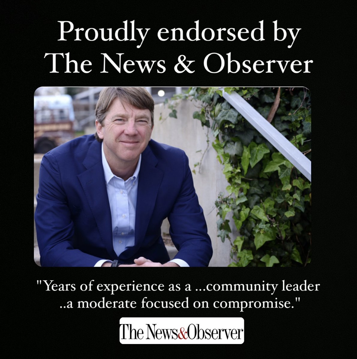 Grateful for the <a href="/newsobserver/">The News & Observer</a> endorsement of my re-election to Raleigh City Council! Look forward to continuing to serve the people of District E. Remember Early Voting starts tomorrow!