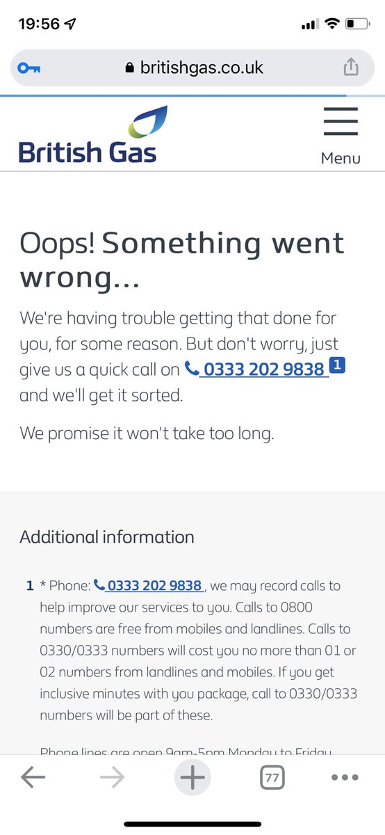 markjwarman's tweet photo. @BritishGasHelp I’m moving home tomorrow. Been trying to sort things out on the website for the last week but I get and error. If I call, a recorded message tells me I can only deal with moving home on the website. Can you let me know what I should do please? https://t.co/mdLm9vFolg