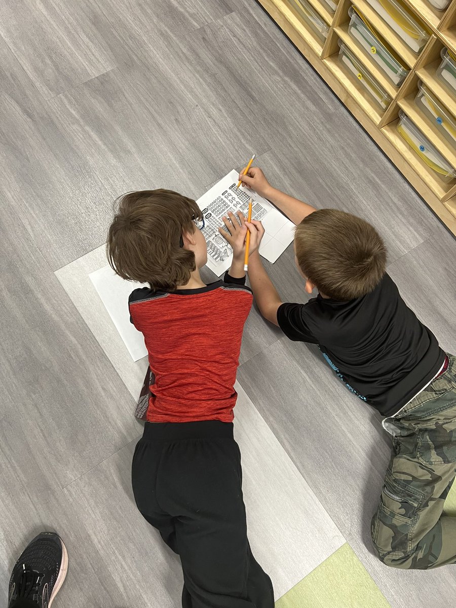 Bruck3rd's tweet photo. Students collaborating on multiplication! https://t.co/cacMjblad4