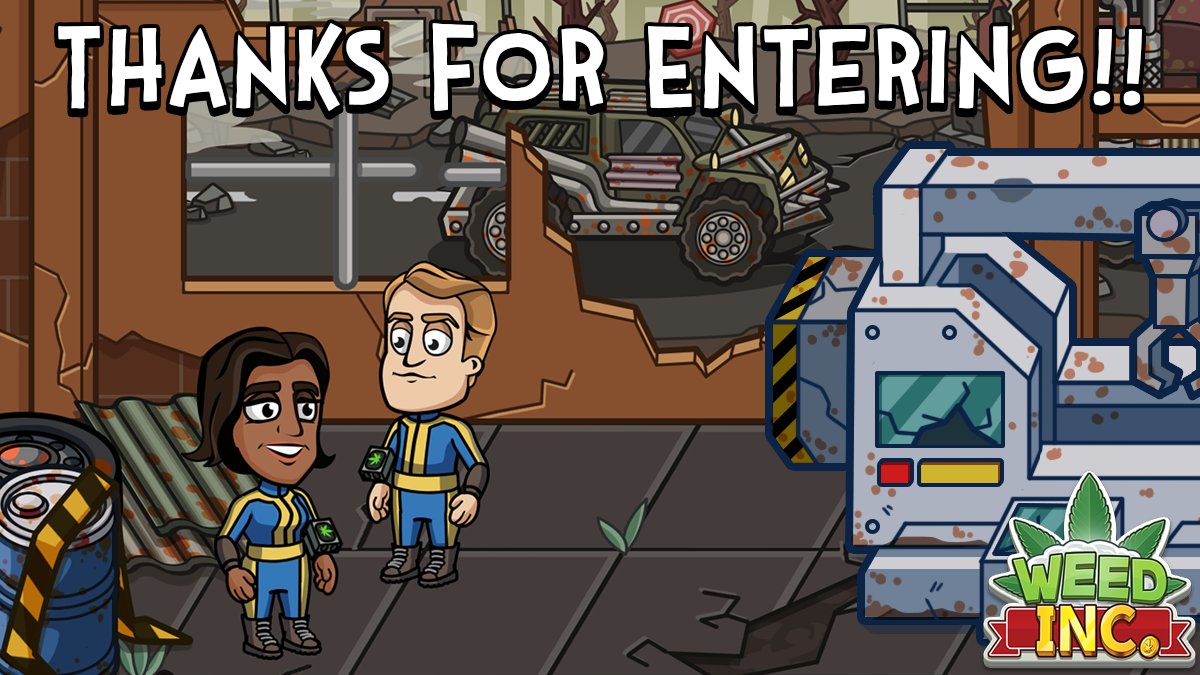 Weed_Inc_Game's tweet photo. π±Hey there Entrepreneurs! Thanks so much for participating in another #WIcontest, all eligible players will be awarded by the end of the day. Until next time, grow like there's no tomorrow and keep that Entrepreneurial spirit alive!!β’οΈπ₯β οΈ #WeedInc
https://t.co/Ze0e7y7TvY https://t.co/co8okRpwlq
